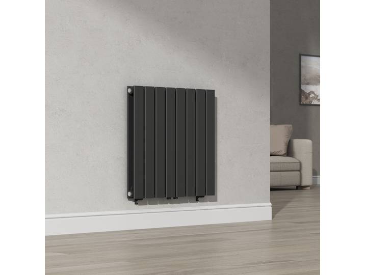 Radiateur plat 'Nore' Noir 60x60cm Double couche 809W