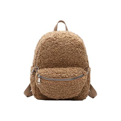 Rucksack EMILY & NOAH "Rucksack E&N Lucina", Damen, Gr. B/H/T: 31cm x 33cm x 12cm, beige (sand 420), Polyester, Rucksäcke Rucksack