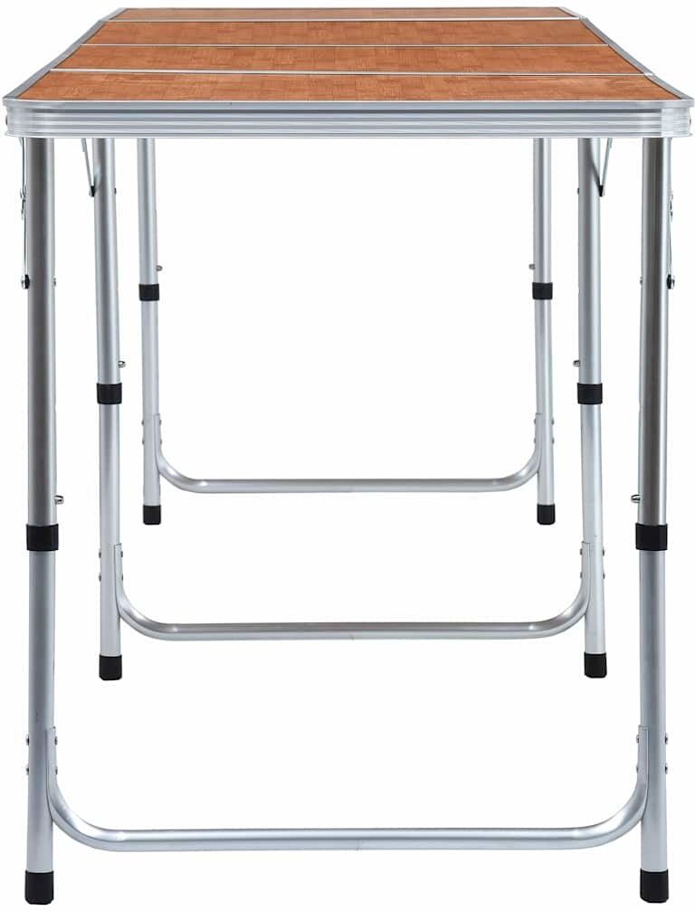 vidaXL Table pliable de camping Aluminium 240x60 cm