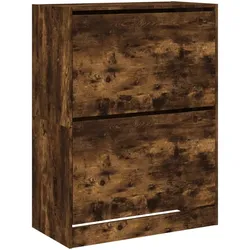 vidaXL Schuhschrank mit 2 Klappen Räuchereiche 80x42x108 cm