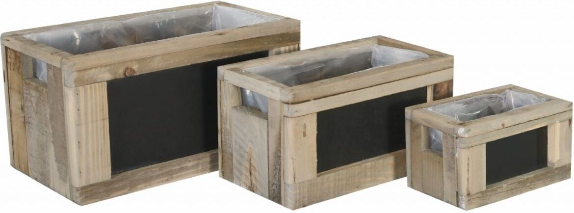 Dijk Natural Dijk Pflanzgefäß 40 x 22 x 20 cm dunkelgrau