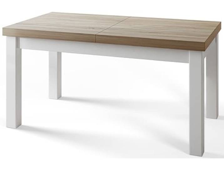 Rechteckiger Esstisch Ausziehbar, Holzbeinen, 140 - 180 cm, Sonoma Moderner Wohnzimmertisch, Küchentisch und Esszimmertisch, Tisch mit stabile Konstruktion, Kollektion Classico