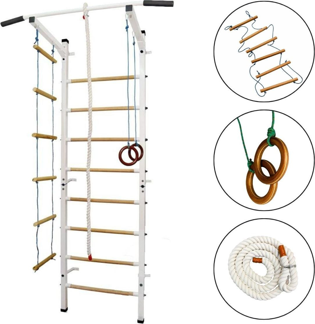 Monkey-Gym sportief klimrek voor kinderen, wit