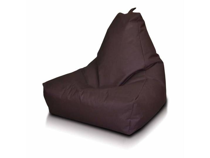 Keiko M pouf fauteuil extérieur imperméable poignée fauteuil relax salon décoration maison marron foncé Ecopuf