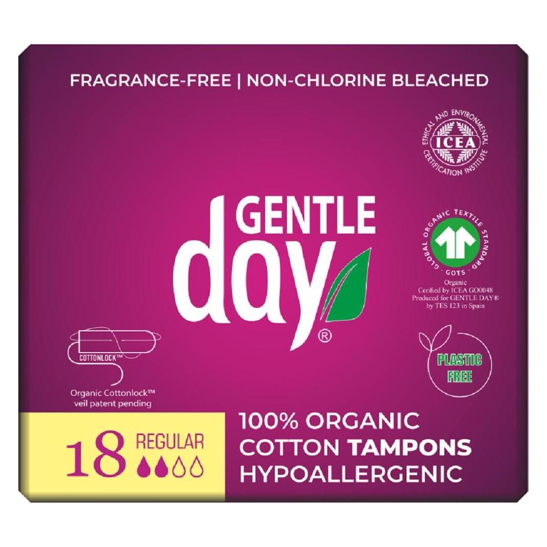 Gentle Day Tampons mit 100 % ökologischer Baumwolle - reguläre 18 Stcs - sanfter Tag (Normal) (37729768)