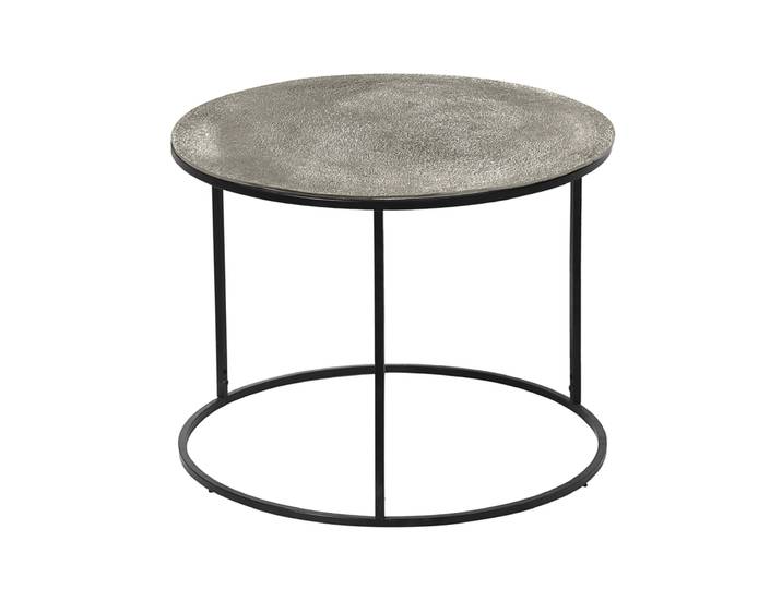 Beistelltisch Padma 60 x 60 cm silberfarbig/schwarz