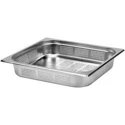 TRIZERATOP Gastro container, catering container roestvrij staal, geperforeerd GN 2/3 diepte 65mm, 354x325mm