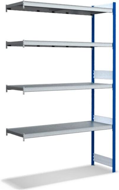 Bito Grande étagère étagère étagère Unité d'extension Set / 350kg 2499x1512x524 4 niveaux étagère étagère RAL5010 (C1256-0076)