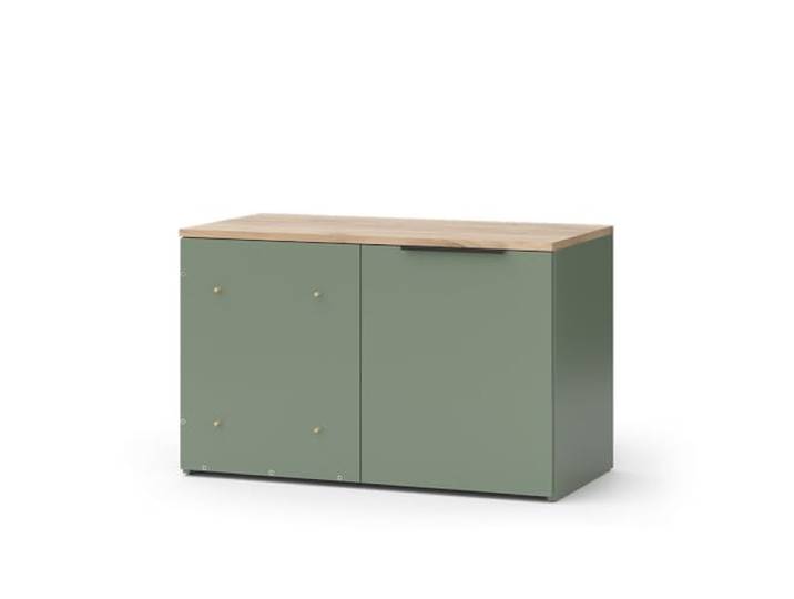 Vicco Eckkommode Wido, Grün, 80 x 50 cm mit Tür, zur Aufbewahrung und platzsparenden Nutzung in Ecken