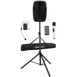 Pronomic MOVE 15MA-A Akku-Aktivbox Stativ Set