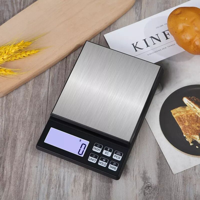INF Digitalwaage Küchenwaage 3 kg/0,1 g