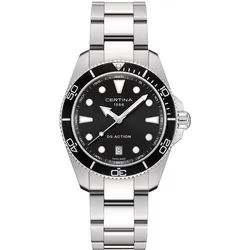 Certina C0484101105100 Taucheruhr Quarz DS Action Stahl/Schwarz 30 bar