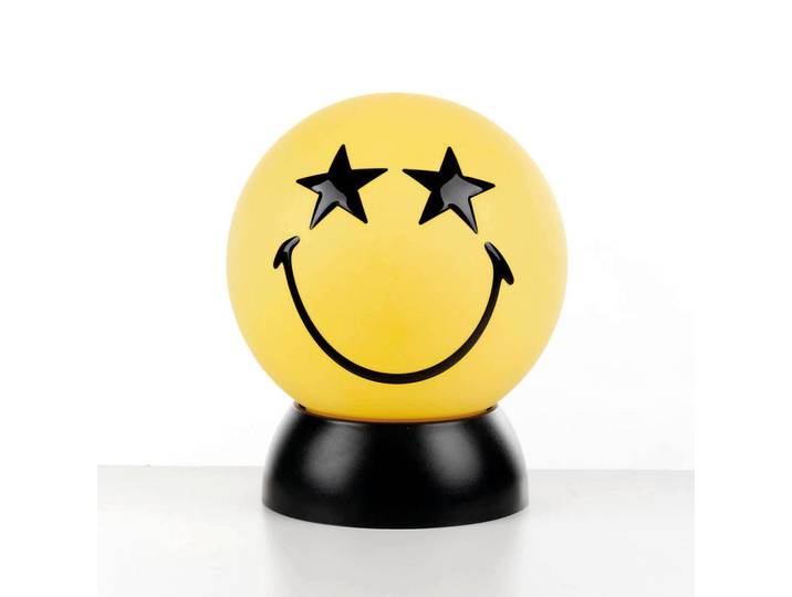 Kindertischleuchte 2001 Smiley, Hellgelb, Kunststoff, rund, 15x20x15 cm, Eec, ohne Chemie, Lampen & Leuchten, Innenbeleuchtung, Kinderzimmerlampen, Kindertischleuchten