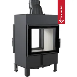Kamineinsatz aus Stahl KRATKI LUCY TUNNEL 12 kW Ø 200 mit Türfeder