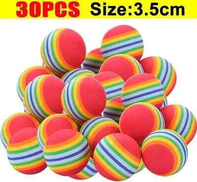 Uplift Treasures Colorful EVA Rainbow Ball Toy For Cats And Small Pets 30pcs