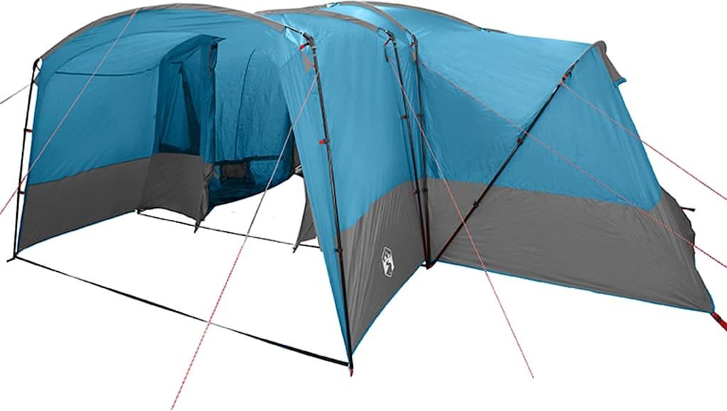 vidaXL Familienzelt für 12 Personen 12 Personen Blau und Grau