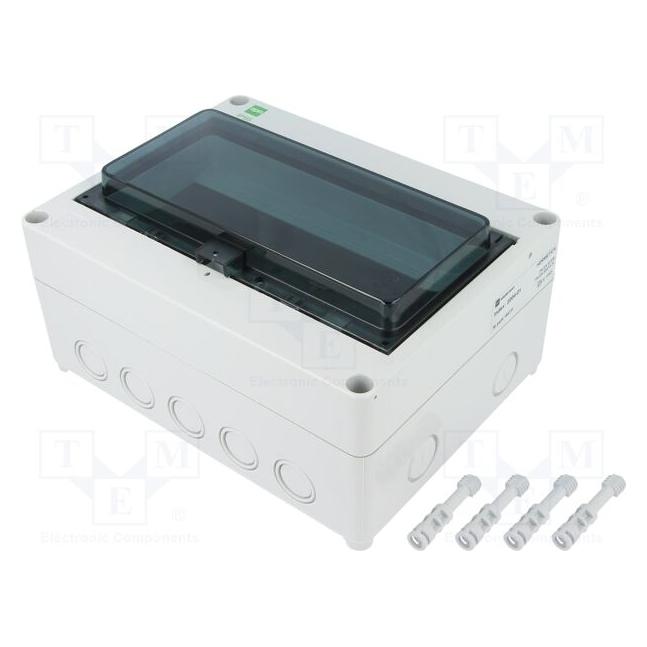 Elektro-Plast Schaltanlage Hermetica Rn 1x8+2 Pe+n Smoke Ip65 2204-01 (Gehäuse) (2204-01)