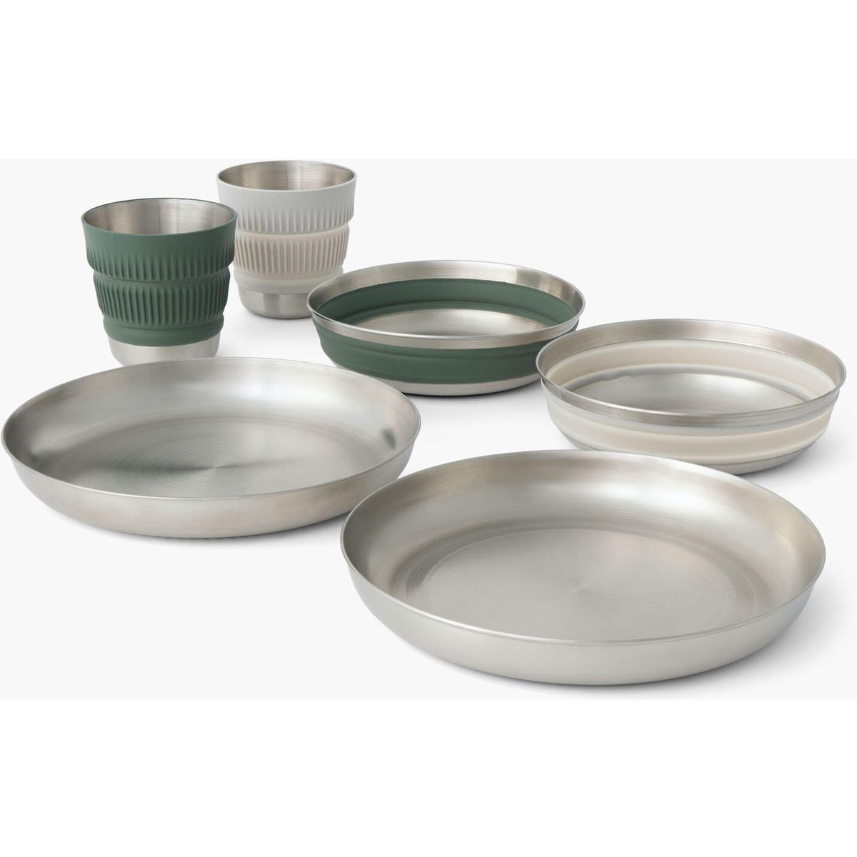 Sea to Summit Detour Stainless Steel Collapsible Dinnerware Set - [6 Piece] 0 [6 Piece] ACK039041-122101