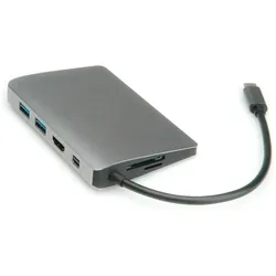 Roline Docking Station USB Typ C - HDMI 4K (USB-A, 5 Ports), Dockingstation + USB Hub, Grau