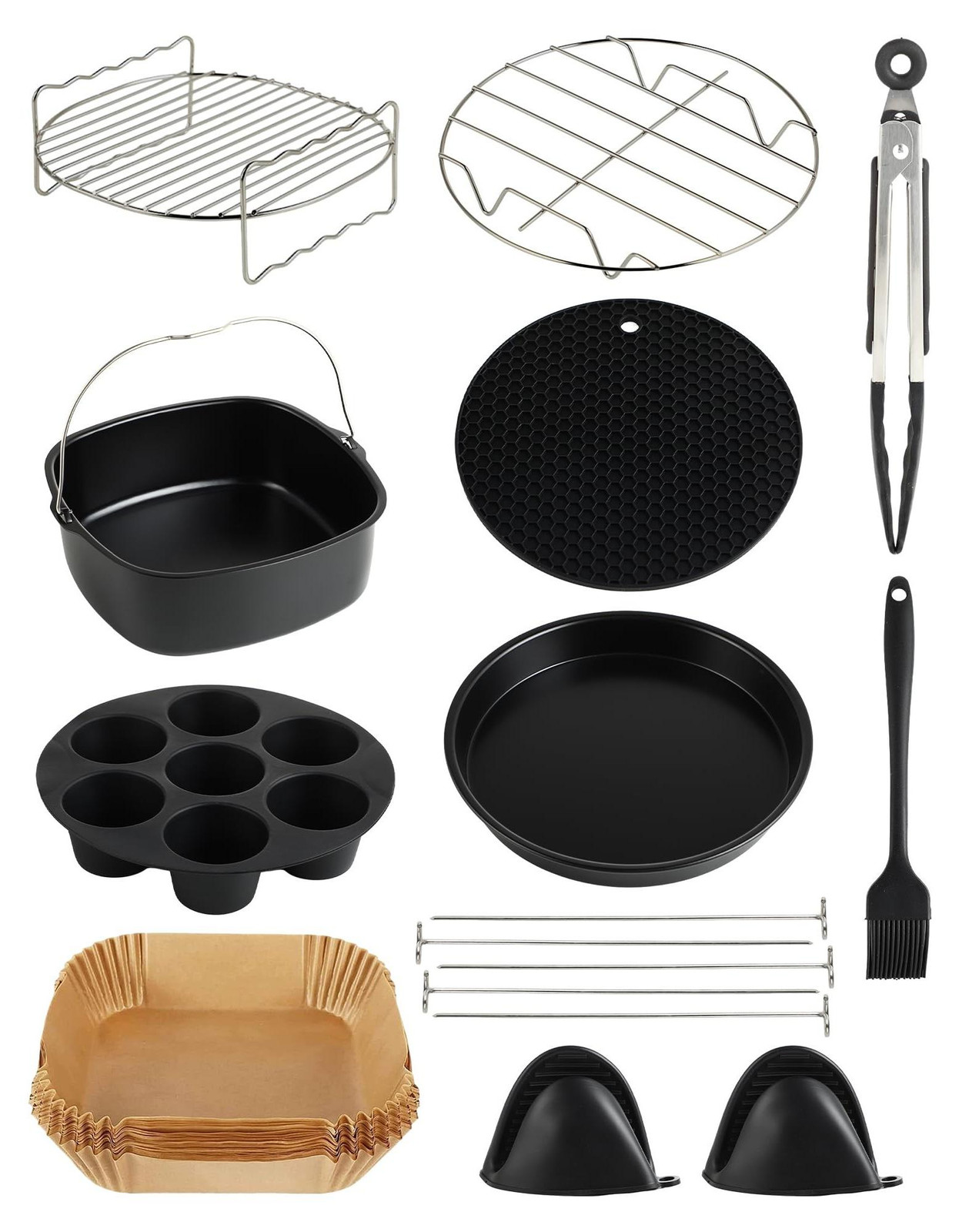 Merkloze 11-delige accessoireset voor airfryer