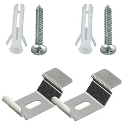 EXKLUSIV HEIMTEXTIL Ersatzteil Zubehör Set Klemmfix für Duo Doppelrollo und Plissee Wand-und Deckenträger für Doppelrollo