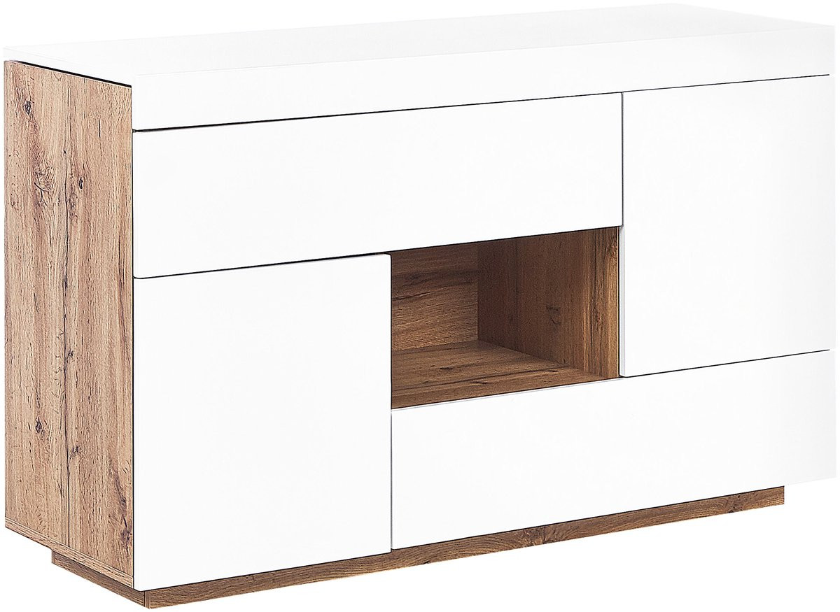Beliani GORAN Bureau wit MDF uitbreidbaar voor home office