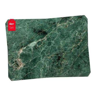Tischsetmacher Tischsets Grüner Marmor natur, aus hochwertigem Vinyl (4 Stück), 44 x 32 cm