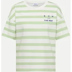 Jerseyshirt mit Streifenmuster Grün L