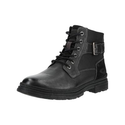 Schnürstiefelette CAMEL ACTIVE "camel active Stiefelette Leder", Damen, Gr. 46, Textil, schwarz (schwarz, schwarz), Leder, Schuhe Schnürstiefelette
