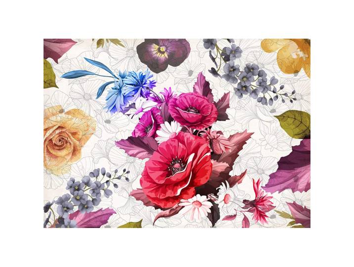 Papier Peint Mural Intisse Roses Rouges 360x270 Cm