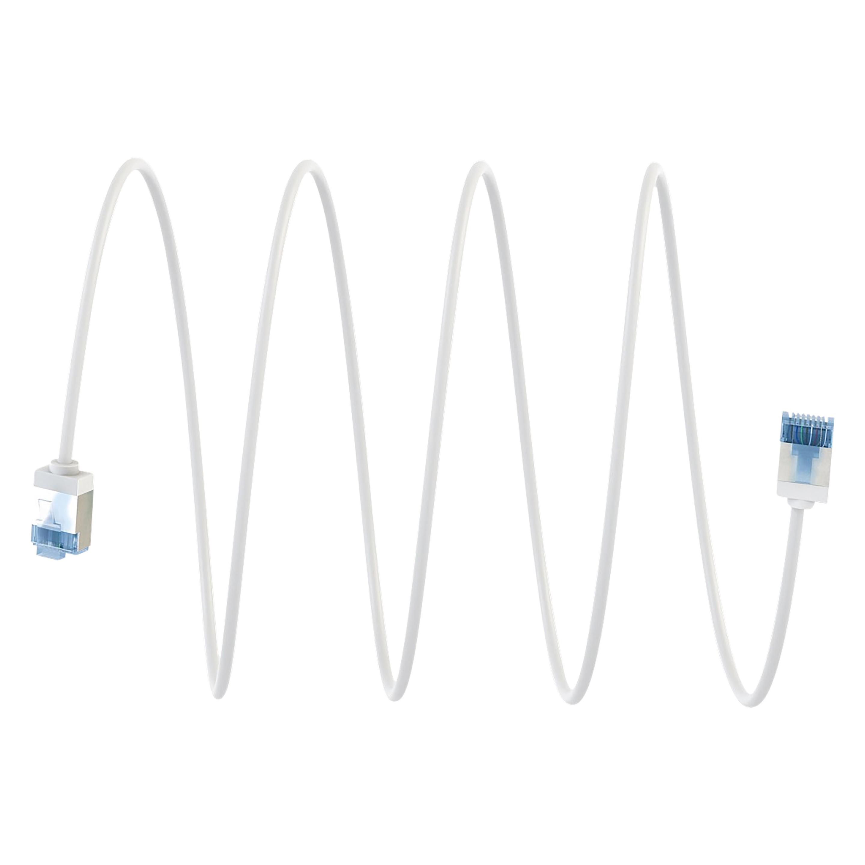 Goobay Ultraflexibles CAT 6A Patchkabel, slim, U/FTP, weiss (U/FTP, CAT6a, 2 m) (74336)