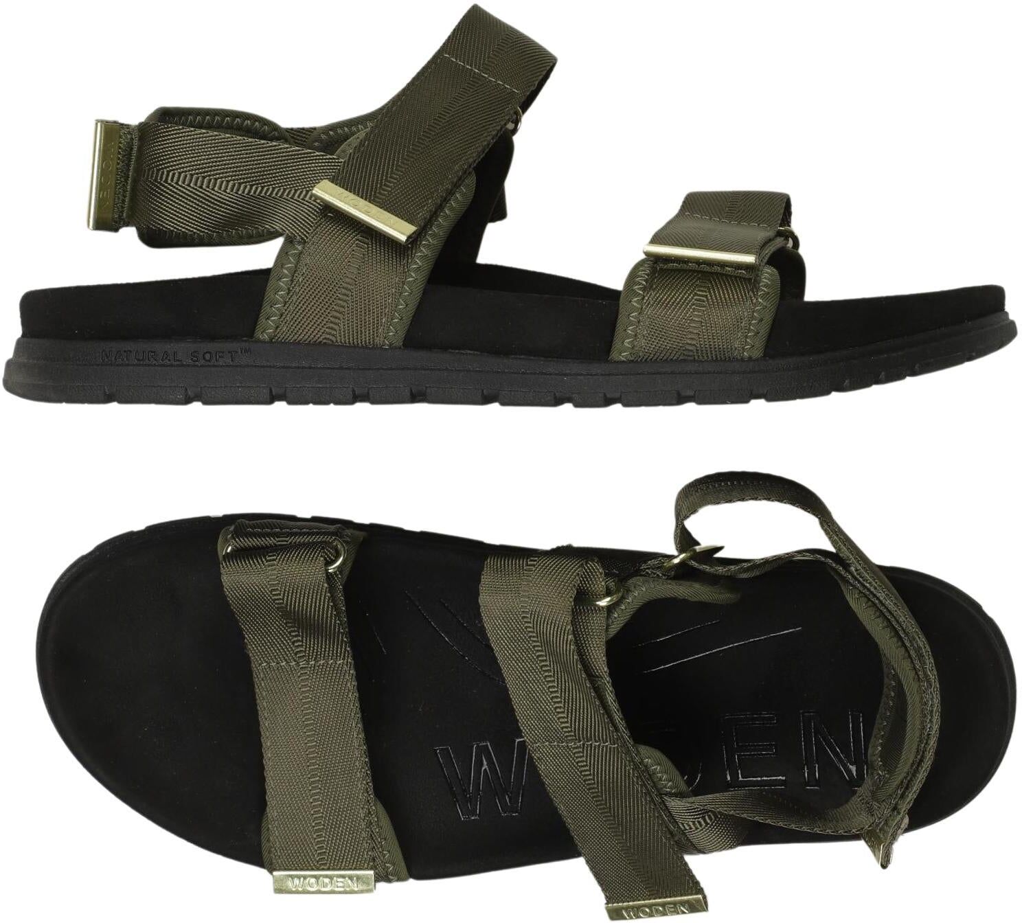 Woden Damen Sandalen, Grün, Gr. EU 42, kein / Etikett - Second Hand