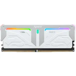 Apacer 16 GB DDR5-RAM PC6000 OC Zadak RGB CL38 white (1 x 16GB, 6000 MHz, DDR5-RAM), RAM, Weiss