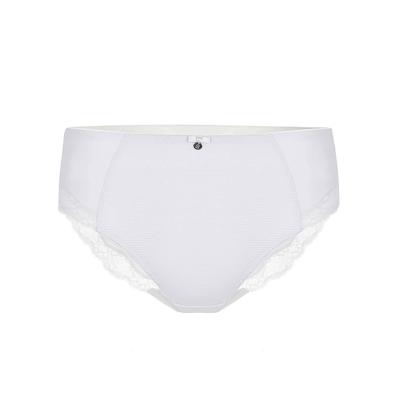 Slip SUSA "Damen Slip Capri", Damen, Gr. 38, weiß, Stoff, Obermaterial: 77% Polyamid PA. 23% Elasthan EL., Unterhosen Slip