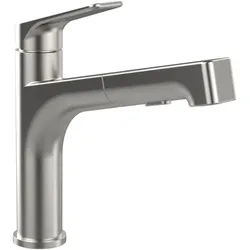 Villeroy und Boch Spültisch-Einhebelmischer 928200LC schwenkbarer Strahlregler, Edelstahl massiv