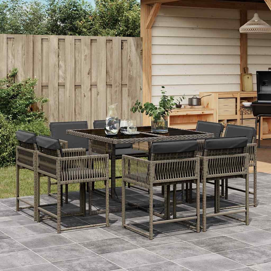 Highland Dunes Patio Dining Set Table, Grey/Grey 73cm H x 110cm W x 106cm D