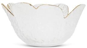 Vivience Flower Shaped Bowl With Gold Rim