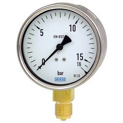 WIKA Rohrfedermanometer 9061746 212.20 Anschluss (Manometer): Unterseite 1 St.