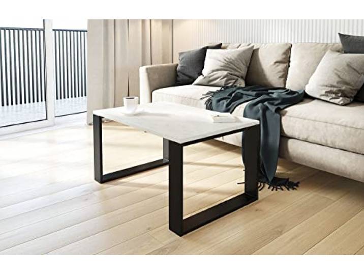 AKKE Couchtisch Wohnzimmertisch Beistelltisch Tisch Für Wohnzimmer Weiss Craft 90 x 50 x 45