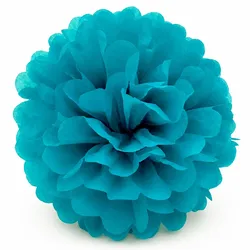 Creativery 1 Pompons 25cm Seidenpapier Pompoms Papierblumen Hängedeko Partydeko Kugeln Türkis