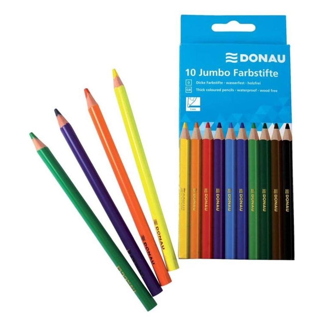 Donau Farbstifte Jumbo 10er mehrfarbig (10x) (330174)