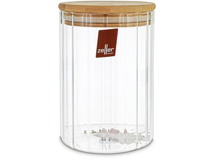 Zeller Vorratsglas mit Rillen 610ml