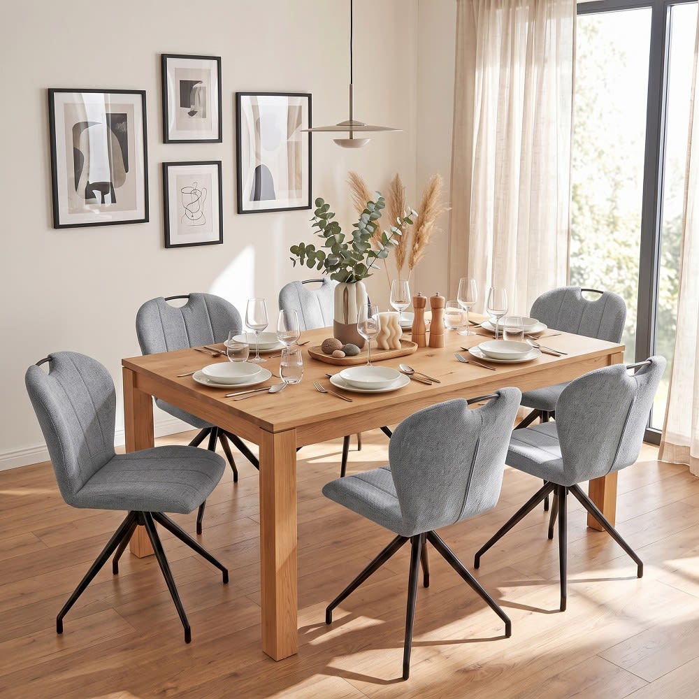 Weber industries Chaise pivotante de salle à manger gris foncé Gris 61x87x50cm