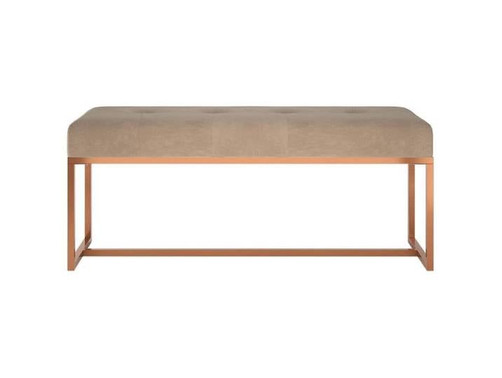 Banc d'entrée pour salon - Beige - Banc intérieur Rustique - Beige - 110x36x45 cm - Velours 1922
