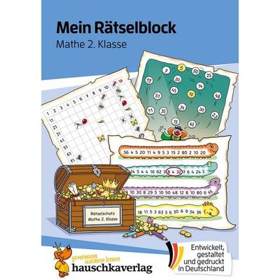 Mein Rätselblock Mathe 2. Klasse, Taschenbuch von Christiane Wittenburg, Hauschka Verlag, 978-3-88100-692-7