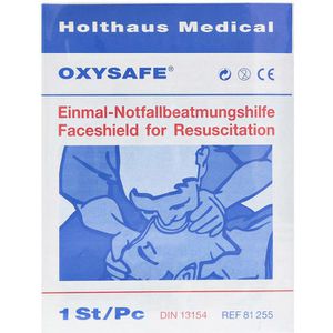 Holthaus Beatmungsmaske Oxysafe, nach DIN 13154, für Kinder & Erwachsene, mit Einwegventil