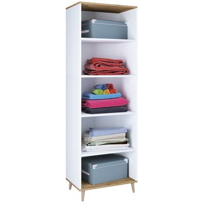 Mehrzweckschrank VCM "Holz Kleiderschrank Schuhregal Flur Regal Landos", braun (weiß, honig, eiche), Obermaterial: 100% Holz Wood., Schränke, Mehrzweckschrank