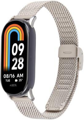 Everyday Crate Xiaomi Smart Band 9 8 Milanese Metal Watch Band Adjustable Magnetic Mesh Watch Strap starlight