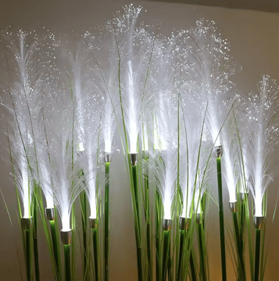 Inspire Curations Solar Bulrush Garden Lights Optical Fiber Landscape Path Lights white Light 4pcs