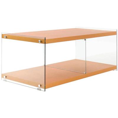 TV-Schrank KAYOOM "TV-Tisch Elementary, eckige Form, viel Ablagefläche", gold, B:120cm H:45cm T:60cm, Schränke, TV-Tisch, gehärtetes Glas, pflegeleicht
